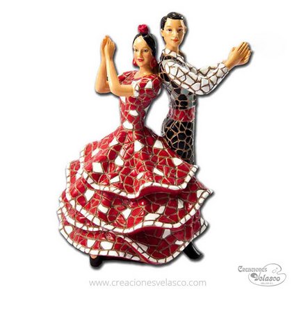 souvenir mosaico artístico flamencas 8171