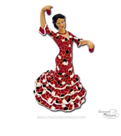 souvenir mosaico artistico flamencas 8329