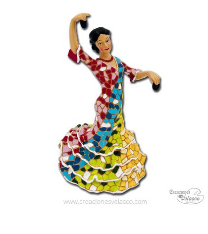 souvenir mosaico artístico flamencas 8330