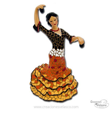 souvenir mosaico artístico flamencas 8331