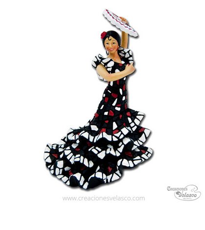 souvenir mosaico artístico flamencas 8340